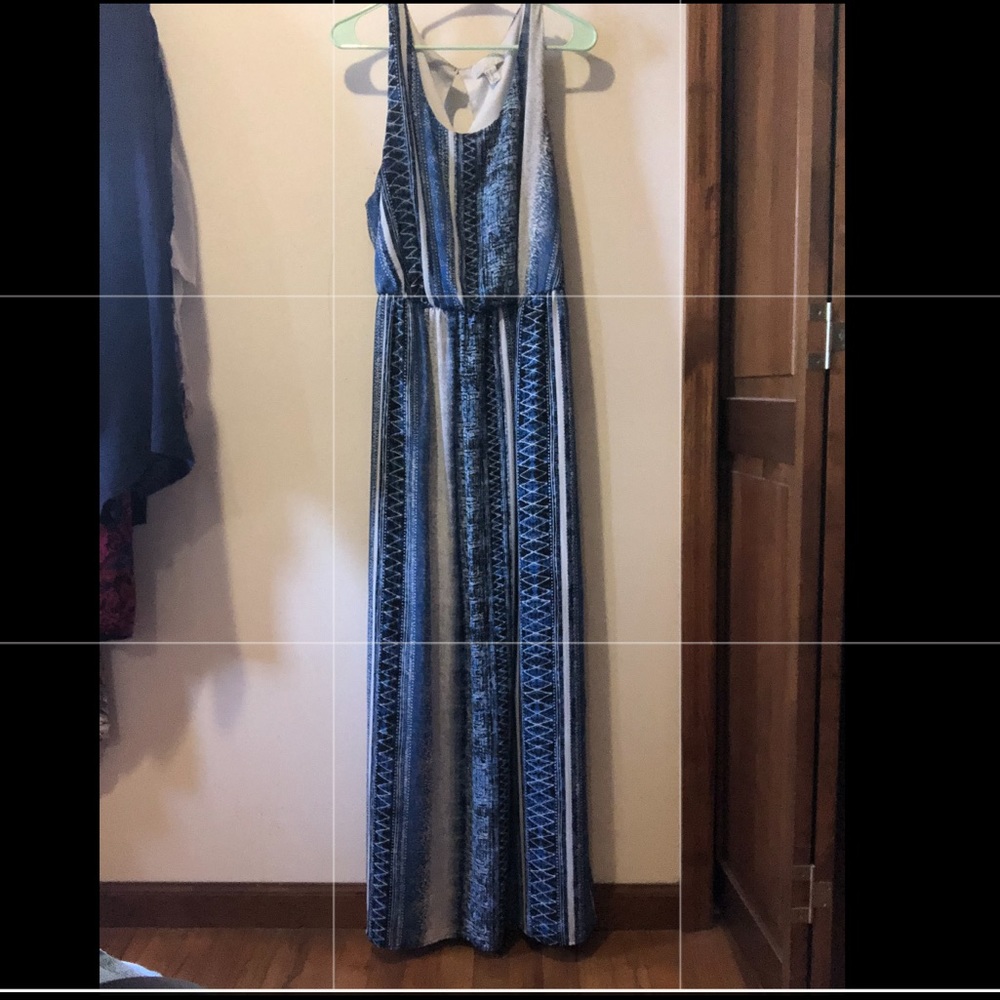 Blue maxi multi colored Forever 21 plus dress